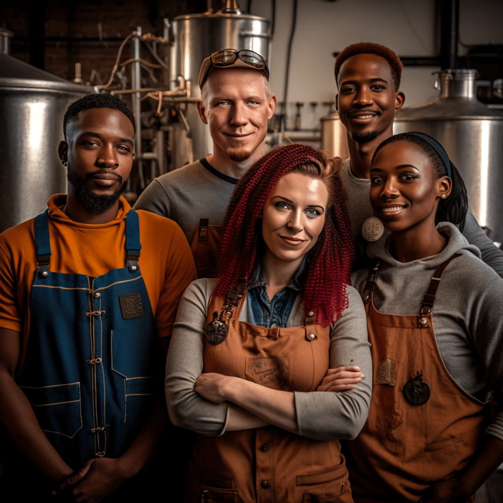 Group in Brewery